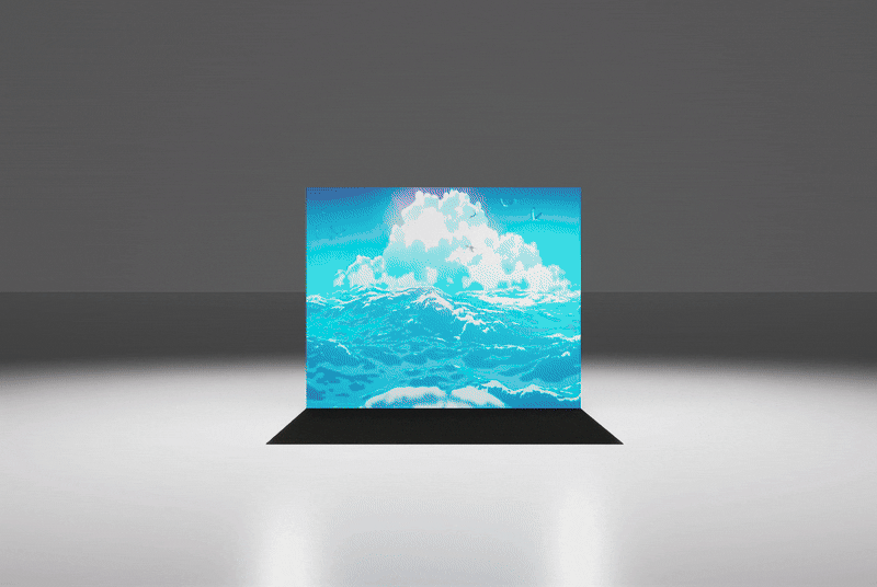 10ft gif LED video wall trade show booth