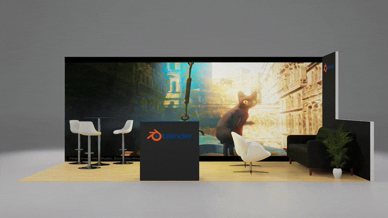 10x20 LED video wall booth rental