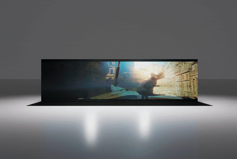 30ft LED video wall trade show booth